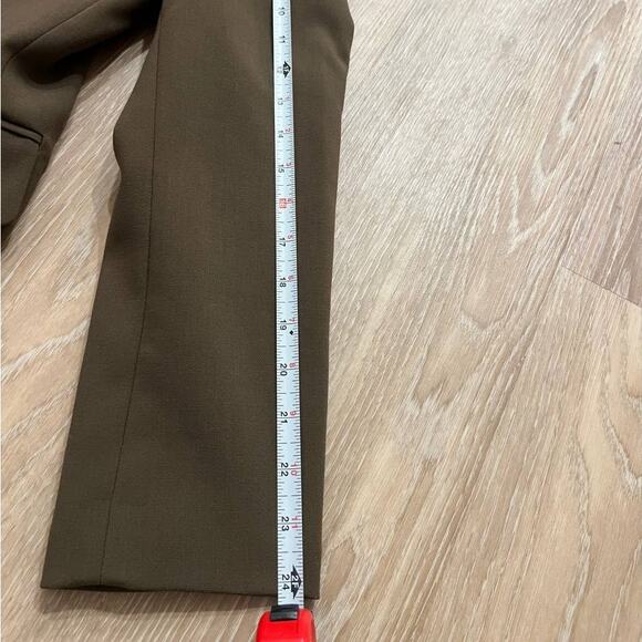 Zara Khaki Brown Basic V-neck Long Sleeve Button Blazer Jacket, size S - Picture 6 of 9